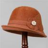 Elegant Mom Hat Ladies Autumn Warm Winter Knitted Basin Hat Old Lady Grandma Bucket Hat