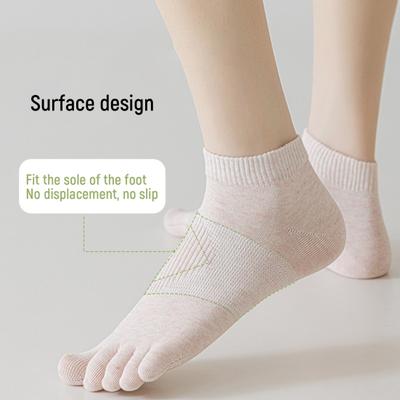 1 Pair Cotton Five Finger Short Socks Women Girl Breathable Sweat-Absorbent