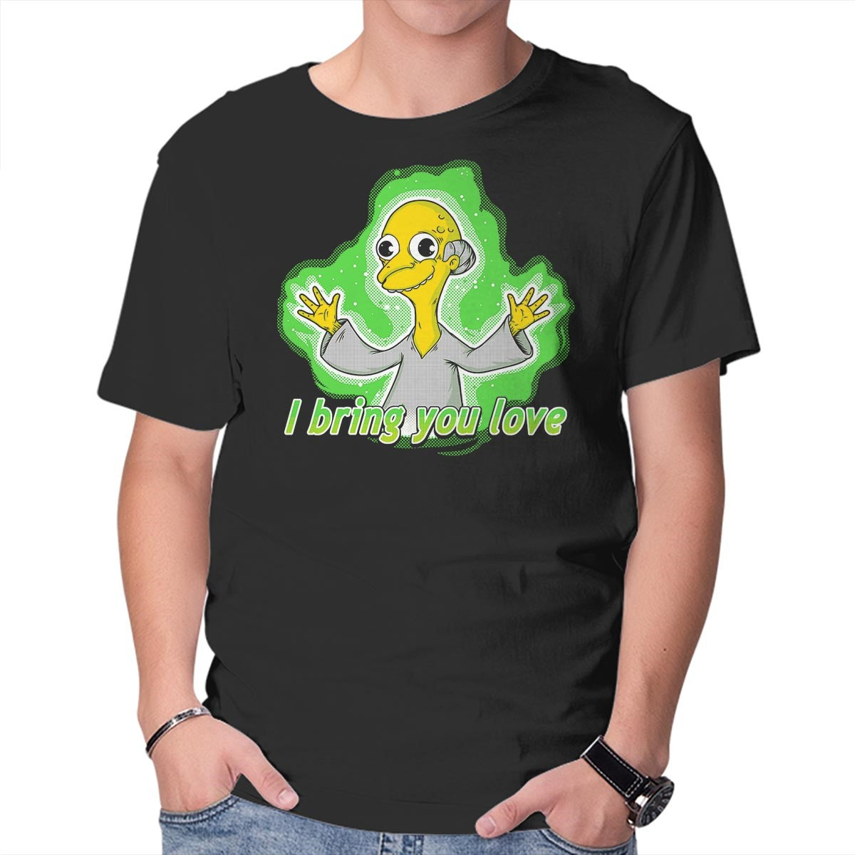 Unisex Crew Neck T-Shirt I Bring You Love Graphic Short Sleeve Casual Tee M