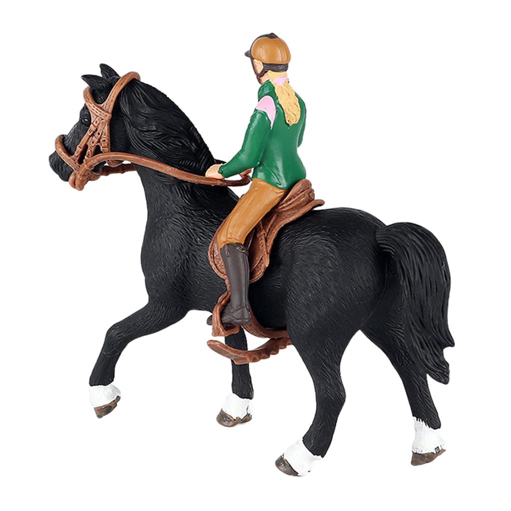 Plastic Handcrafted Riding Horse Figures,Kids Toys Gifts for Boys, Wild West Figurines
