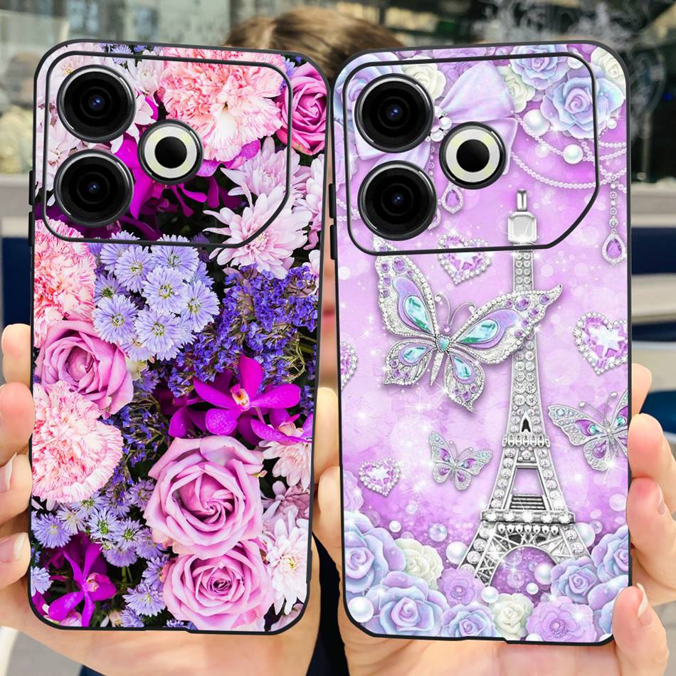 For Tecno Pova 6 Neo Phone Case Pova6 Neo 4G 2024 Elegant Printing Soft Silicone TPU Cases