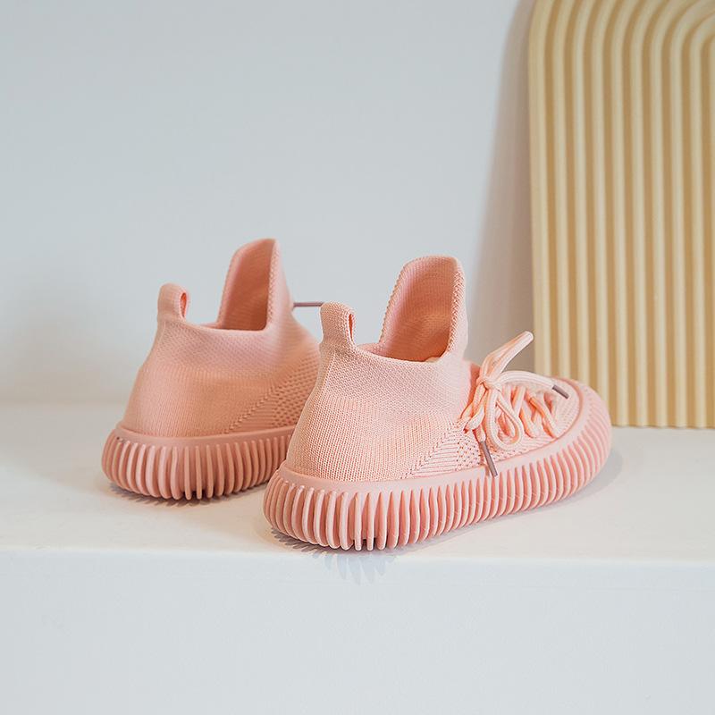 

New Children Mesh Shoes Spring Girls Breathable Casual Shoes Boys Running Sneakers Baby Soft Shoes Parent-child Sneakers 21 розовый