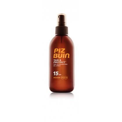 Huile Solaire - Piz Buin - TAN & PROTECT - SPF15 - 150ml - Non gras