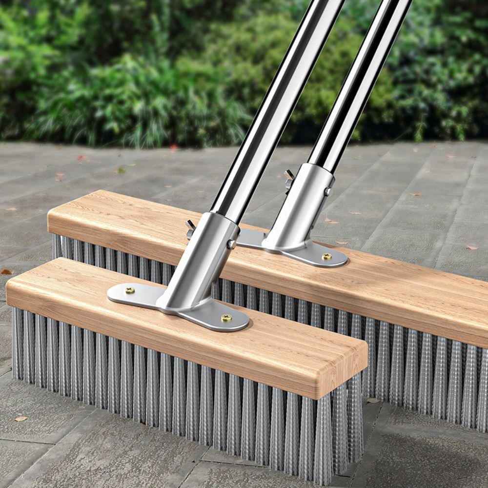 Scouring Stainless Steel Wire Brush Long Handle Cleaning Brush Tile Cleaning Tool  For Outdoor Yard