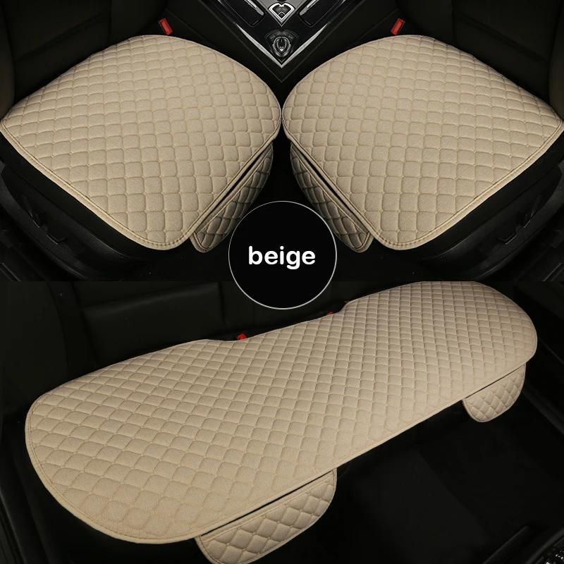 Universal Car Seat Cover Cotton Linen Cushion for Most Car Models Car Accessories Auto Seat Protector Comfortable Breathable