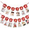 Farm Animal Theme Photo Banner 1st Birthday Monthly Banner Newborn To 12 Month Photo Display Milestone Photograph for Barnyard First Birthday Party