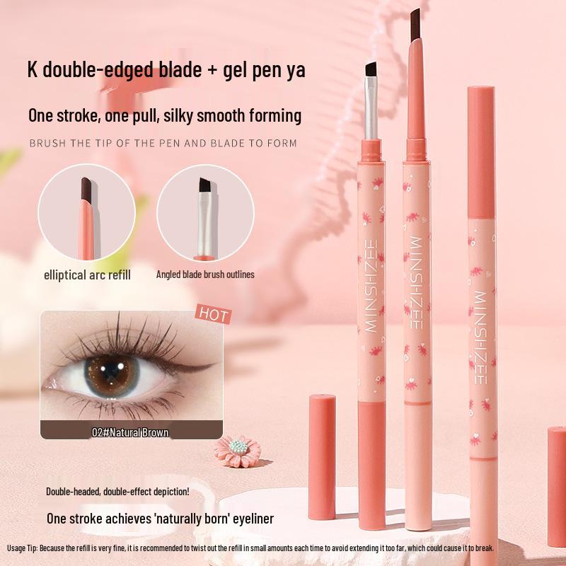 Mingxi Zhi Doppelseitiger Wasserdichter Eyeliner Gelstift – Wischfest, Langanhaltend & Schweißresistent für Anfänger.