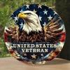 Vintage Tin Sign 8x8 Inch US Veteran Tribute Patriotic Decor Metal Wall Art for Home Bar Garage Man Cave