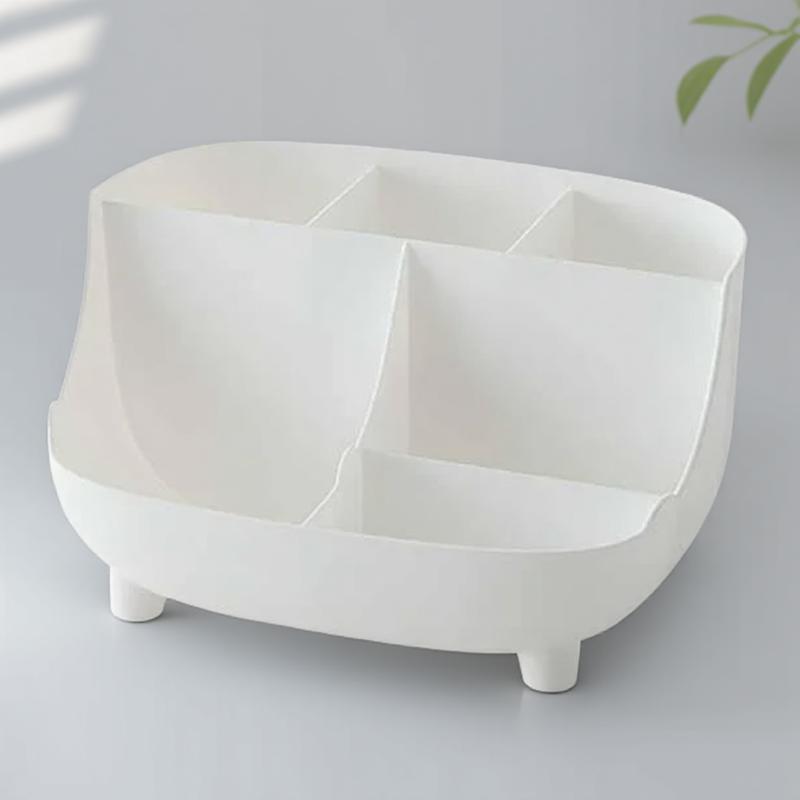 Large Capacity 6 Cell Desktop Pen Organizer Multifunctional Storage Box for Office and School Supplies