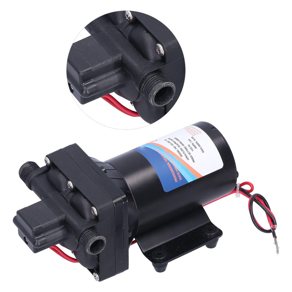 Membranpumpe Minigröße DC Hochdruck 8 Liter Selbstansaugend Lade Wasserpumpe für Autowäsche Bewässerung(F42 103