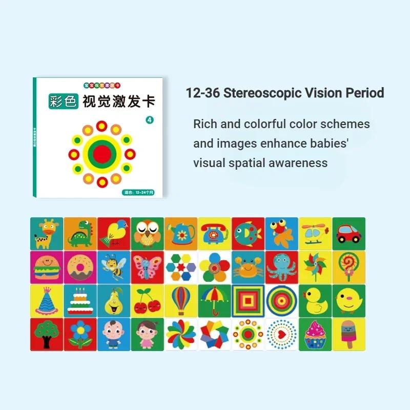 Montessori Baby Visual Stimulation Cards Toy High Contrast Visual Stimulation Learning Toys for Baby Black and White Flash Cards