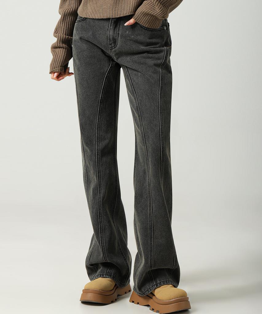 Urban Dress Thin Bootscut Pants Cotton Ivory (A Type)