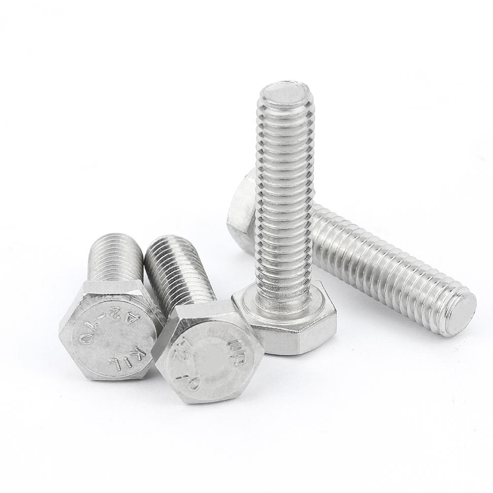 NINDEJIN External Hex Hexagon Head Bolt and Nut Kit M4 M5 M6 Stainless Steel Metric Hex Cap Screw Nuts Assorted Kit