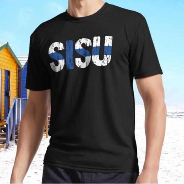 

Новая футболка Sisu с финским флагом, потертая, активная, смешная, размеры S - 5XL 4XL