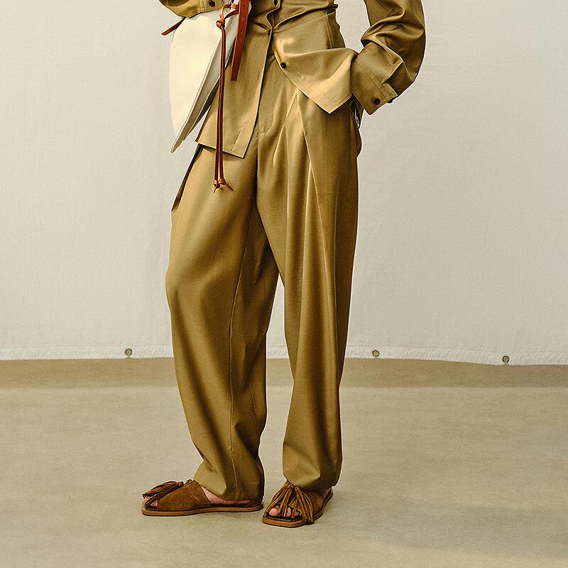 LESS 2026 Spring Casual Tapered Trousers