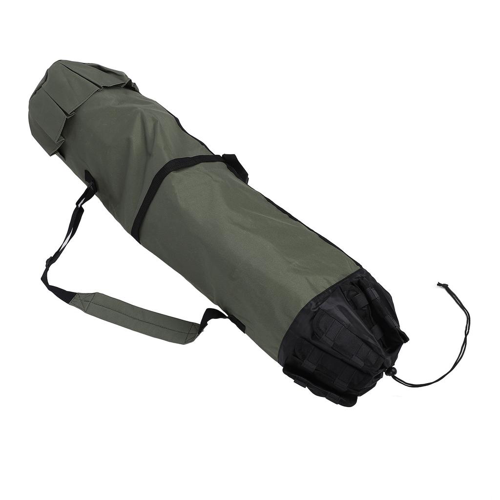 Sac pour Cannes à Pêche Forme Cylindrique Tissu Oxford 600D Résistant à l'Eau Antichoc Portable Sac de Rangement pour Cannes à Pêche pour Ligne de Pêche Appâts Équipement de Pêche