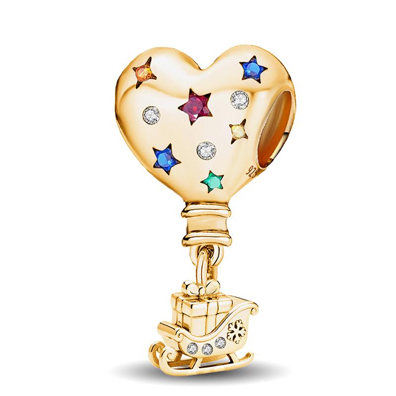 Copper Love Heart Firefly Golden Series Charms Fit Diy Making Bracelet Necklace Gift High Quality Fine Jewelry