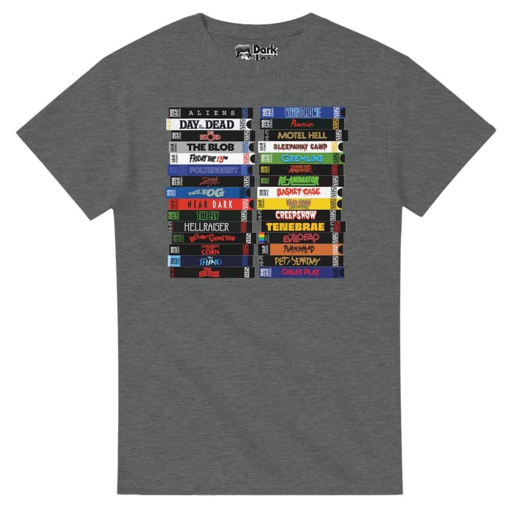 Horror Movie Shirt: 80s VHS Stack Design (Retro Style Tee)