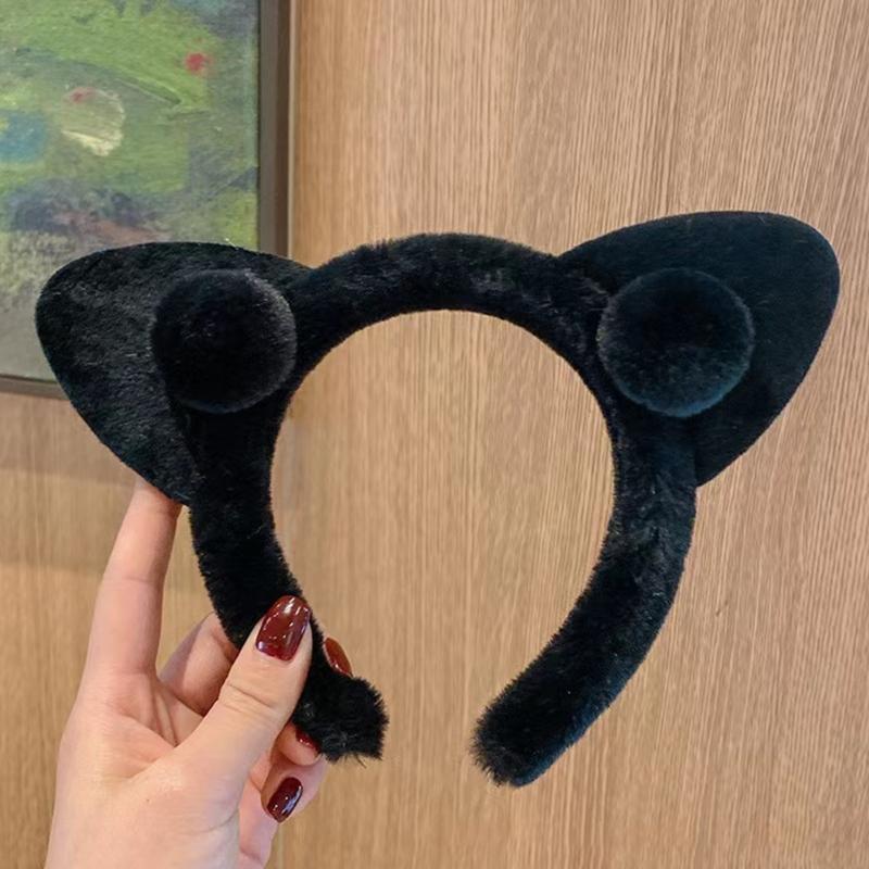 Cat Ears Headbands Furry Plush Headbands Hair Accessories for Girls and Womens Holiday Party Headwear