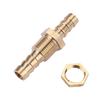 2 Pcs Hose Barb Brass Bulkhead Pipe Fitting Coupler Connector Adapter  6mm