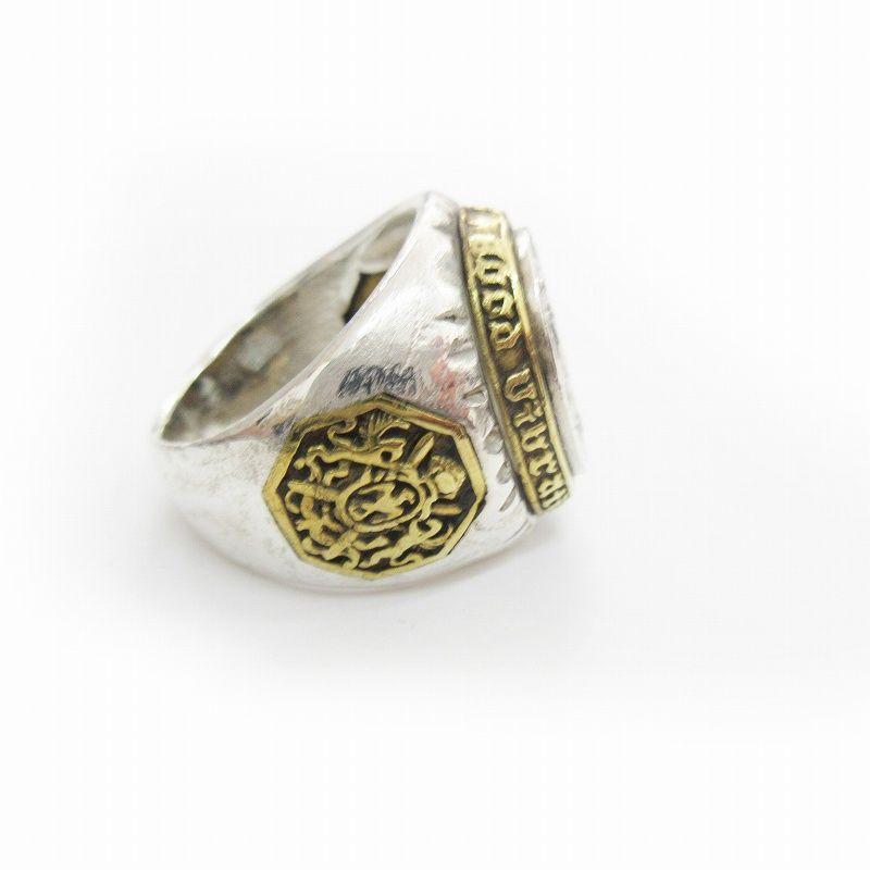 Used FIGMART Figmart No. 21 Ring Mexican Maria College Silver 925 Brass Accessories Antique Vintage Processing FIG-fr0374