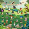 843PCS Land Animals Construction Block Playthings Land Small Animals Model Puzzle Blocks Toy Sets Ideal For Kid Desktop Ornament Gifts