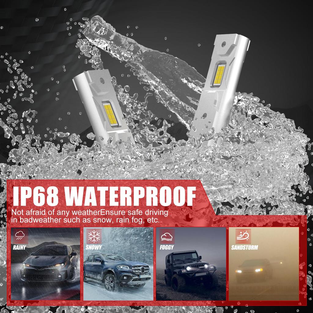 WAIXINGREN H1 LED Headlight, Vehicle Inspection Compatible, Fog Lamp, H1 LED, Light Light, Hi/Lo