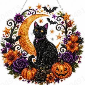 Halloween-Dekorations-Set - und Mond-Design zum Aufhängen an der Wand Herbst-Themenparty Geschenkset