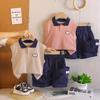 Kids' Summer Sleeveless Polo 2026: New Solid Color Casual Two-Piece Set