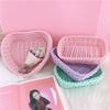 Love Heart Shape Basket Desktop Sweet Color Basket Photo Props For Home Storage Decoration Basket Nordic Storage Fruit Basket