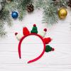 Knitting Christmas Santa Hat Headband Festival Props Hairhoop Family Gathering Headwear Holiday Celebration Headpieces