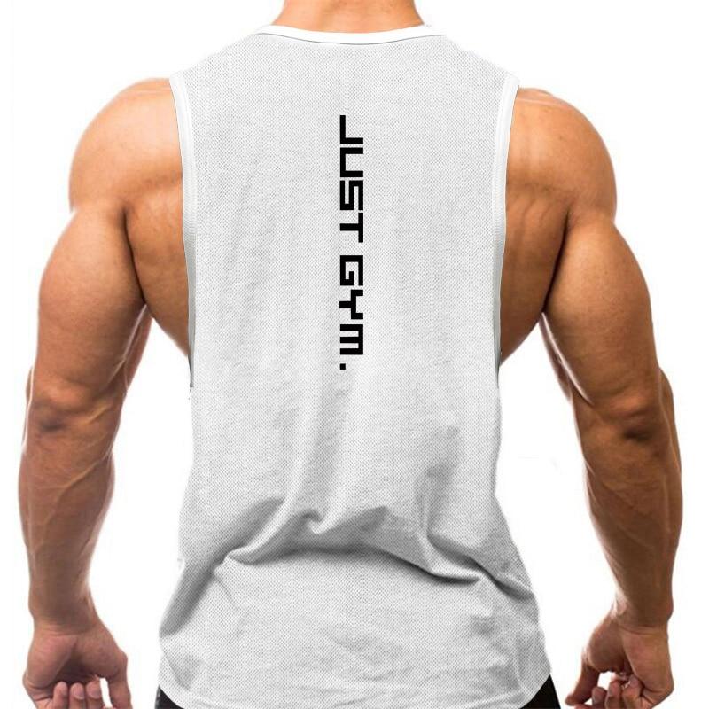 Do The Work  Men's Athlete Track Field Running Basketball Fitness Gym Sports Bodybuilding Summer Mesh Quick-drying O-neck Printed Vest