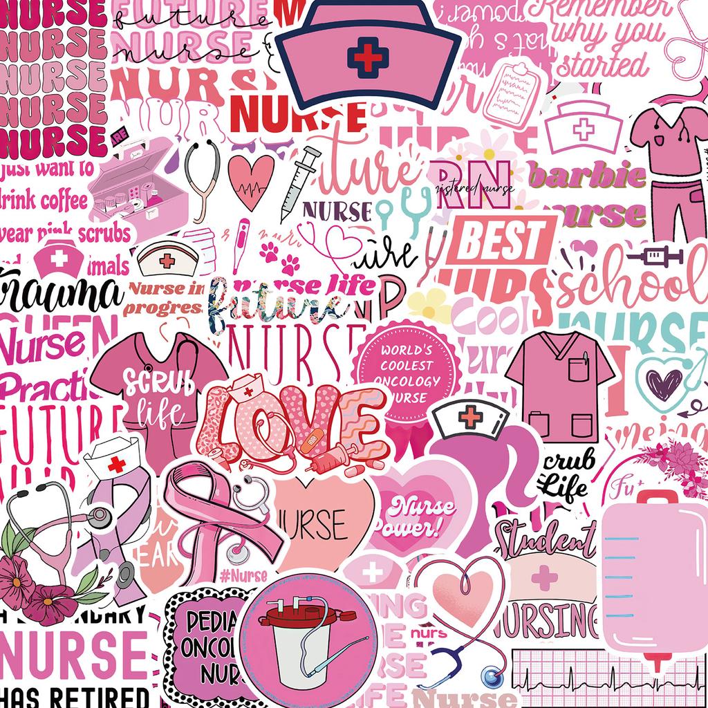 50 International Nurses' Day Graffiti Stickers Decorate Luggage Motorcycle Trolley Case Laptop DIY Waterproof Stickers