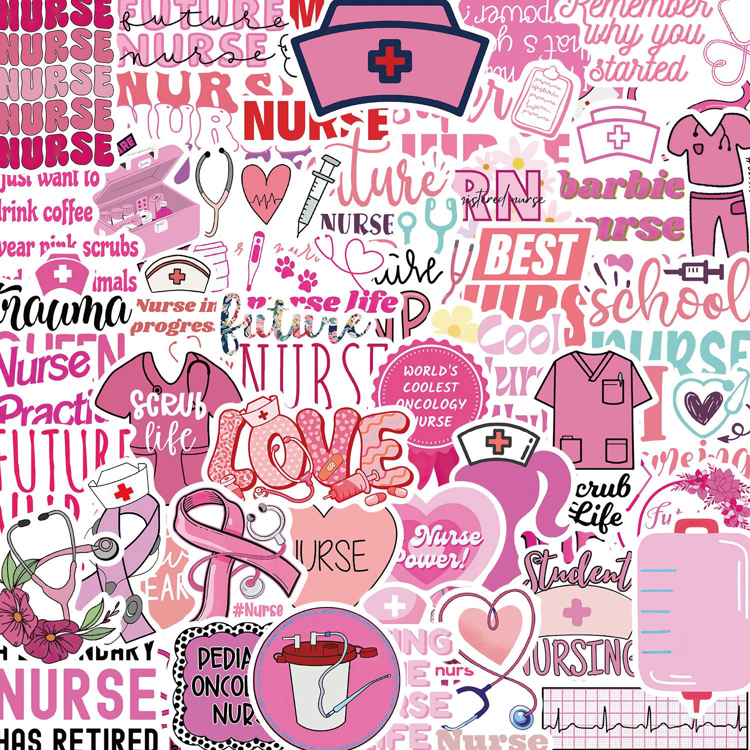 

50 International Nurses Day Graffiti Stickers Decorate Luggage Motorcycle Trolley Case Laptop DIY Waterproof Stickers