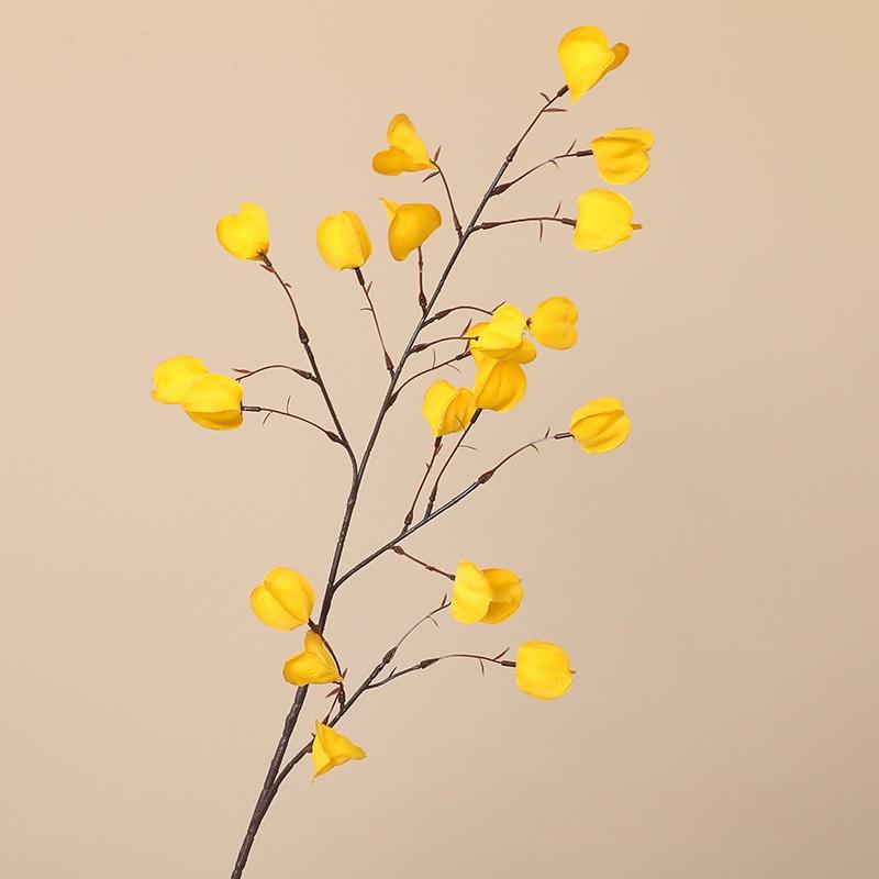 

3pcs Artificial Flowers 100cm Silk Girl Fruits Branches Restaurant Decoration Simulation Autumn Lantern Fruit Green Plants