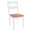 VidaXL 4x Solid Hevea Wood Dining Chairs Dining Chairs Kitchen Furniture Dining Chairs Seats of 245369