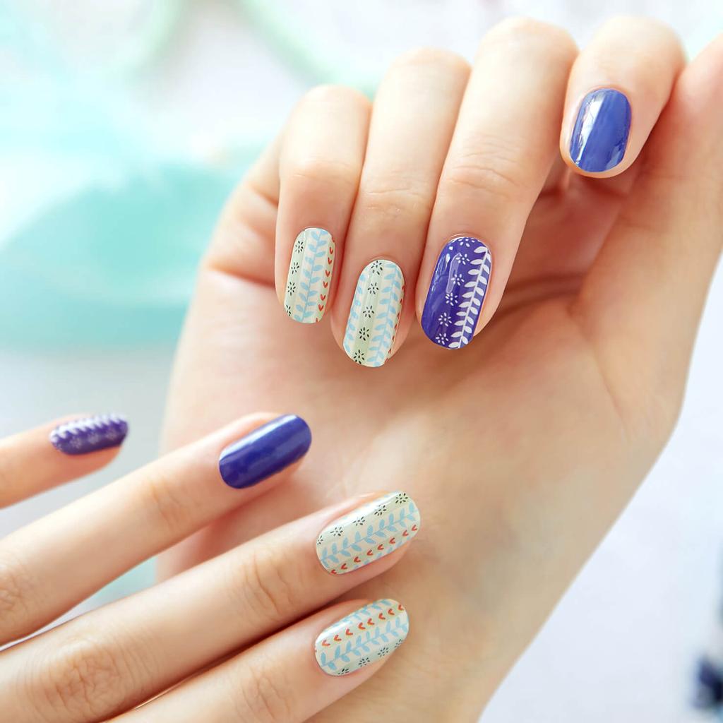 Vibrant Pop Nail Stickers 24pcs | Self-Adhesive Strips, Rainbow &Neon Mix, Quick 5-Min Manicure