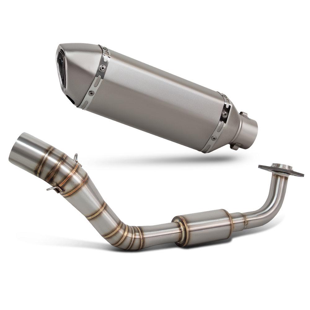 370mm Small Hexagon Exhaust Pipe for Yamaha NVX155 with Integrated Backpressure
