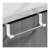 No Drill Towel Rack - Stainless Steel Over Cabinet Holder, Kitchen Door Bar, Sleek Cupboard Hanger, Safely Adjustable Over Door Organizer | Cabinet