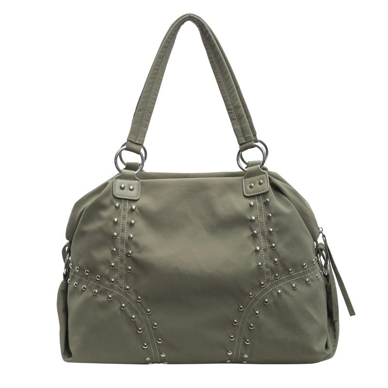 

Fashionable Nylon Rivet Underarm Tote Bag Women s Large Shoulde Bag Commuter Bag Sli Autumn Trend Youth Pure Color Bags Handbag