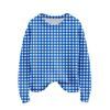 Long Sleeve Pullover Sweaters For Women O Neck Casual Cute Printing Knit Oversized Sweater