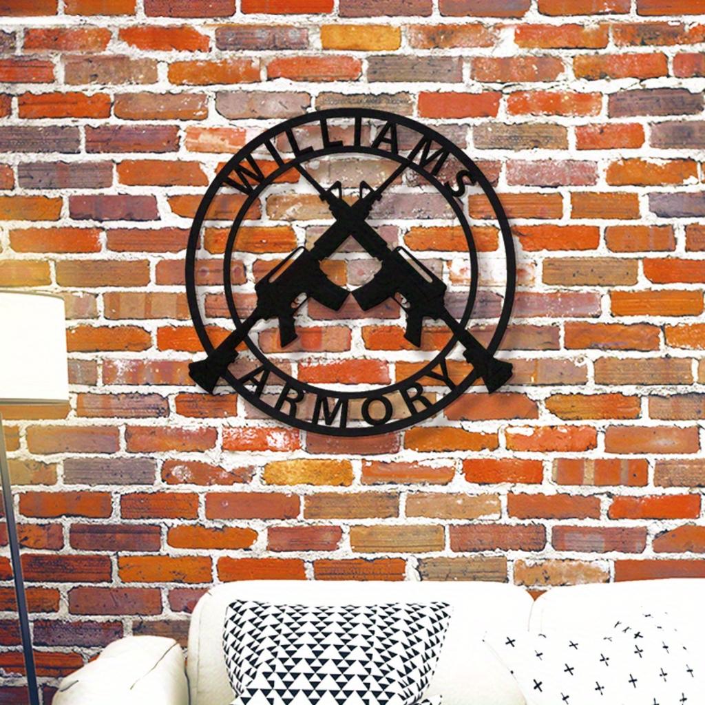 Personalized 2nd Amendment Iron Wall Art Cutout Unique Armory Decor for Veterans Gun Owners Holiday Gift