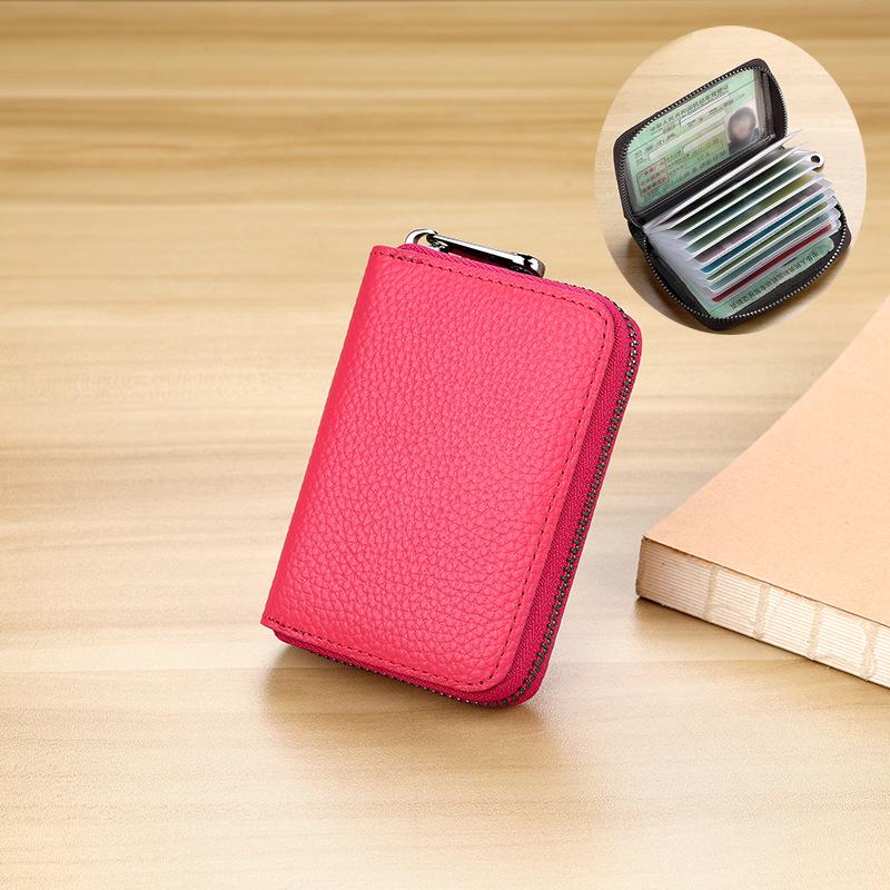 Men's and Women's Anti-Theft Accordion Card Holder with Large Capacity, Anti-Magnetic Protection, and Multi-Card Slots.