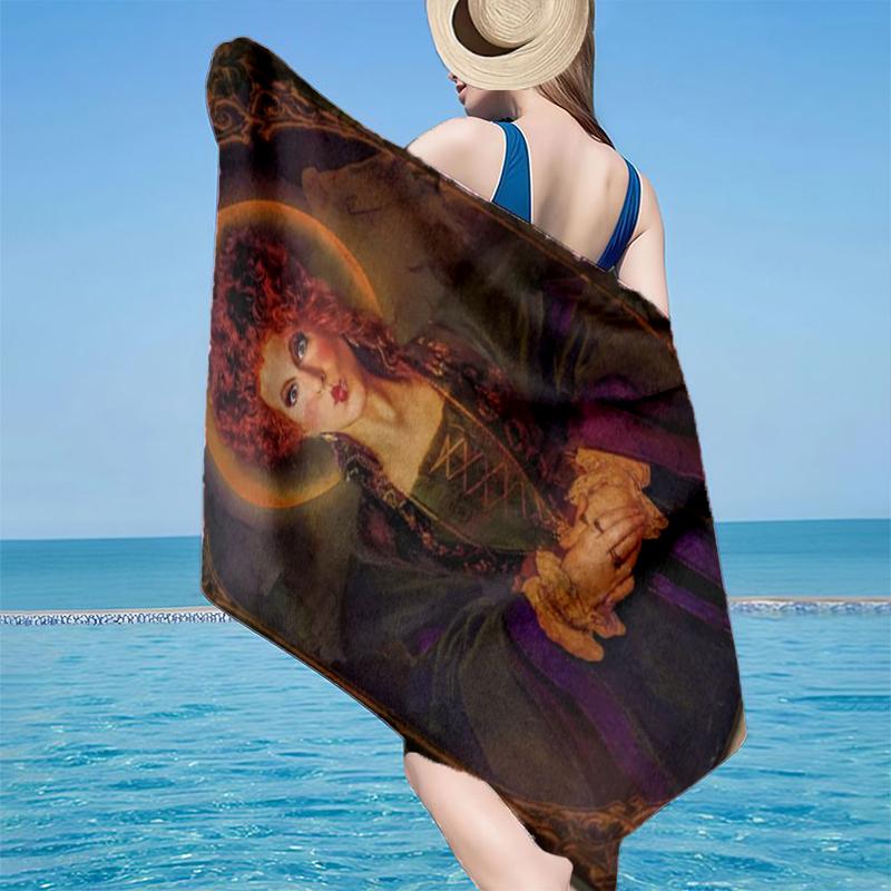 Hocus witch Halloween Magic Beach Towel, Super Soft Microfiber, Gift for Her/Him, Birthday, for Pool, Beach, Travel, Home Decor Fan gifts