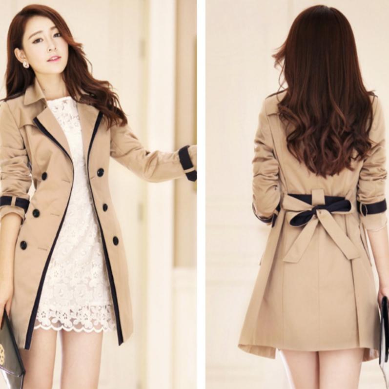 European and American Style Double-breasted Trench Coat for Women (spring/autumn)