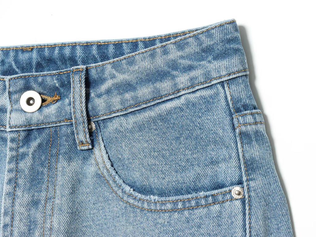 European & American Women's Mid-Waist Loose Barrel Jeans