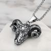Klassische Mode Persönlichkeit Satan Schafskopf Sechs Sterne Herren Anhänger Halskette