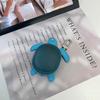 Genuine Leather Mini Earphone Pouch Turtle Keychain Coin Purse Daily Use Unisex Street Style