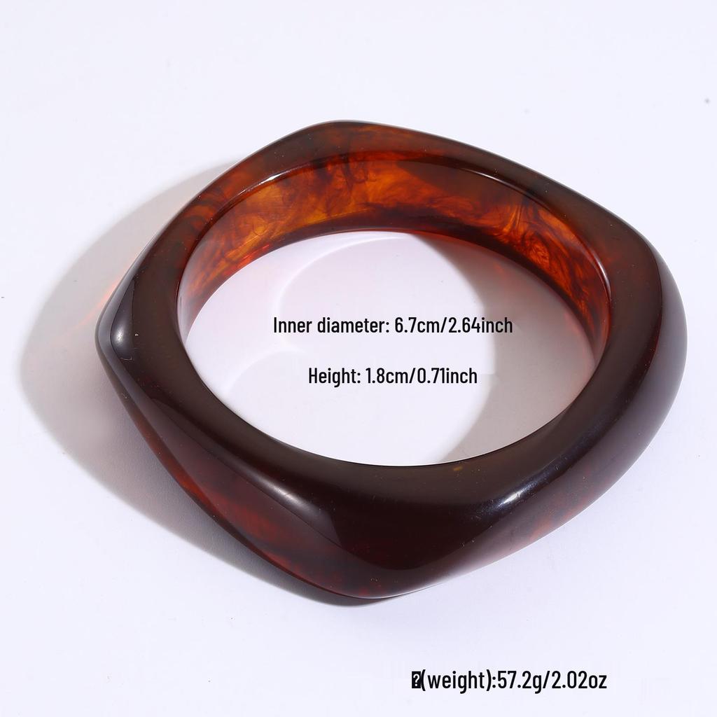 Europese & Amerikaanse Retro High-End Semi-Transparant Ovaal Hars Armband voor Meisjes