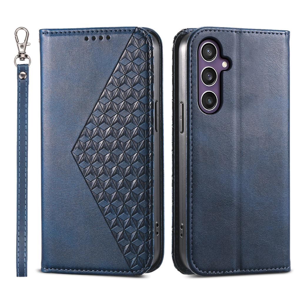 For Samsung Galaxy S25+ Case Calf Texture PU Leather Phone Cover with Wallet